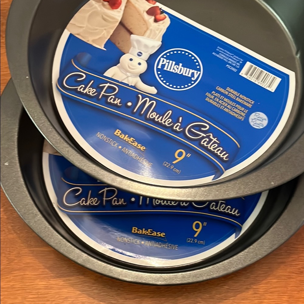 Pillsbury Cake Pan Set, 9 inches, Durable Non Stick, Carbone Steele Bakeware